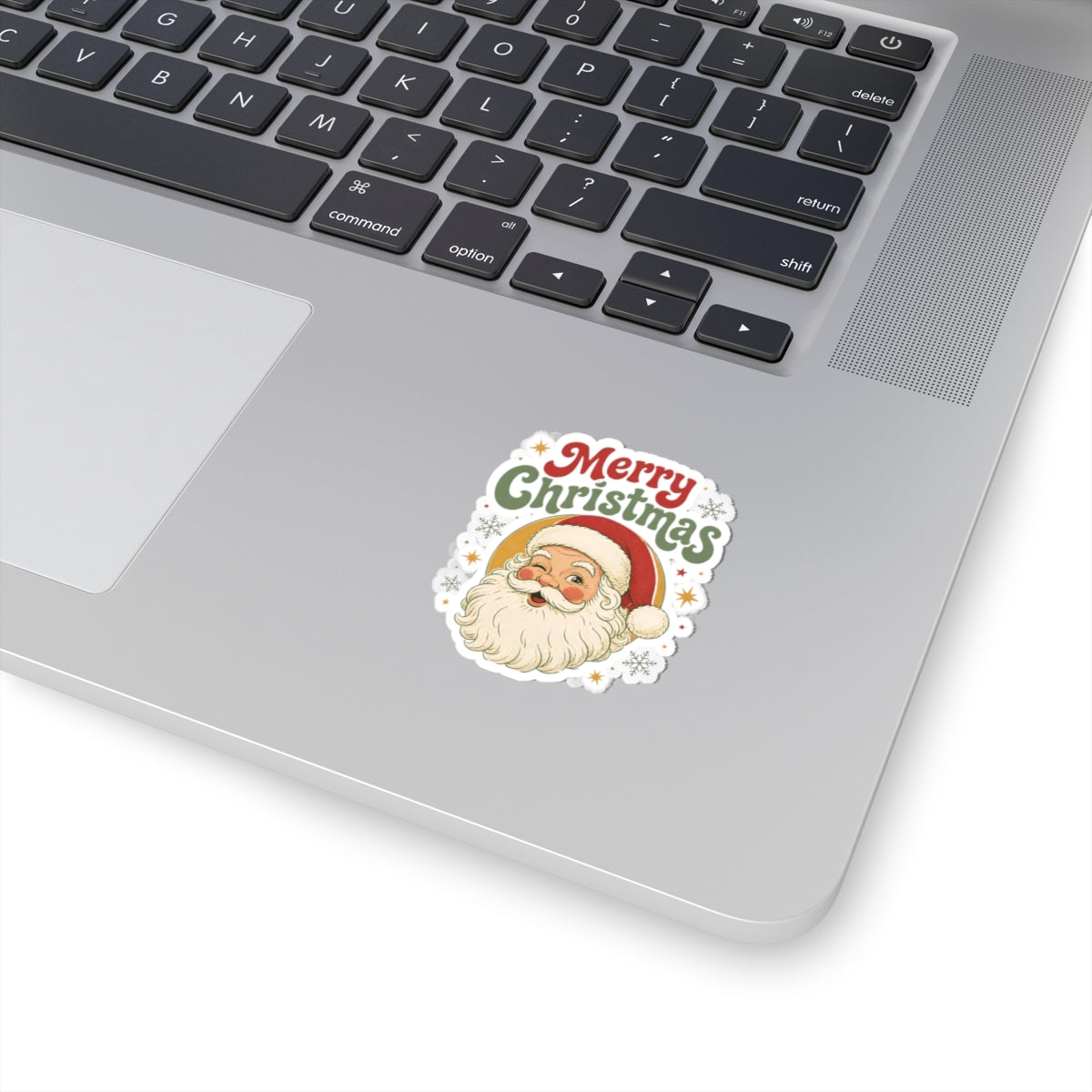 Vintage Santa 'Merry Christmas' Kiss-Cut Sticker