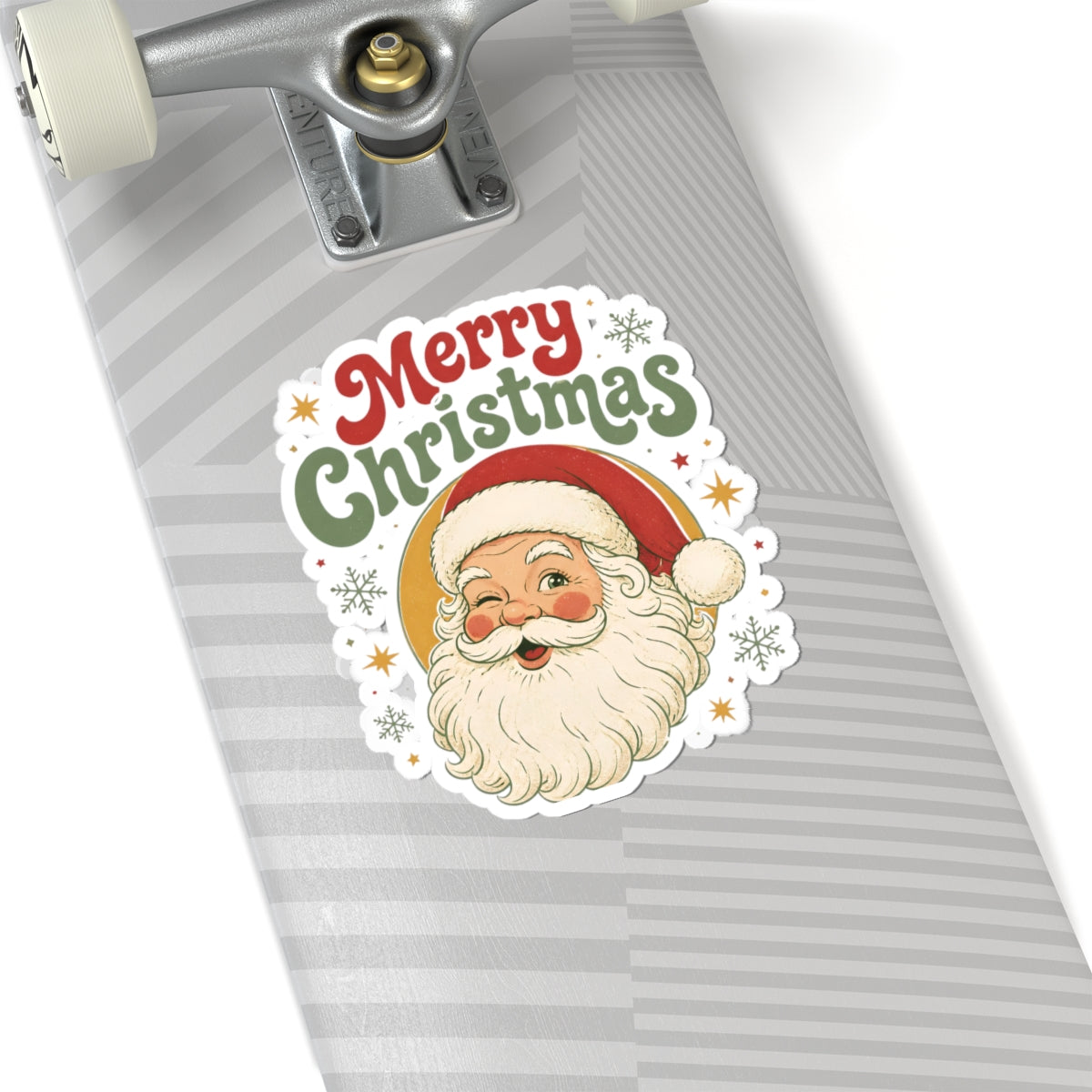 Vintage Santa 'Merry Christmas' Kiss-Cut Sticker